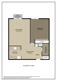 1 bed, 1 bath, 692 sqft, $1,263