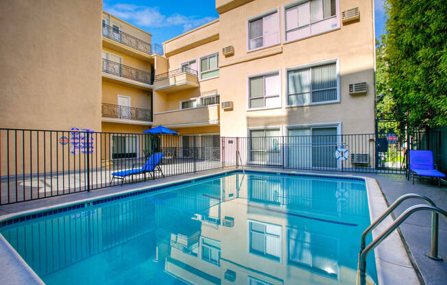 Apartment Building Pool in Los Angeles