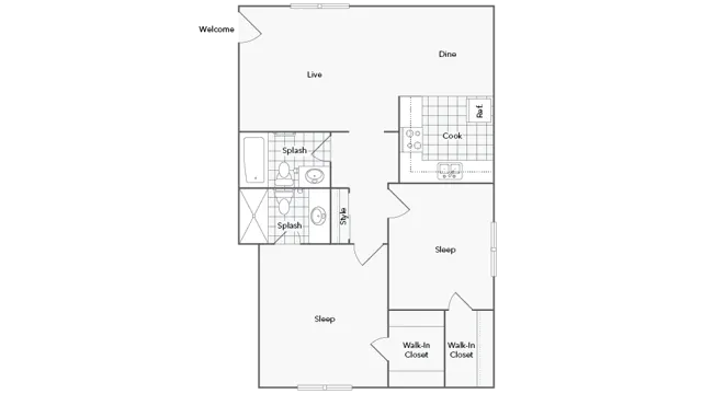 2 beds, 2 baths, 950 sqft, $2,775