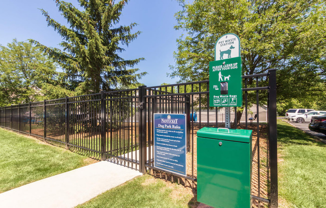 This is a picture of the off-leash dog park at Nantucket Apartments, in Loveland, OH.