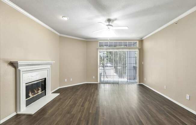 Living Room with Fireplace | River Stone Ranch