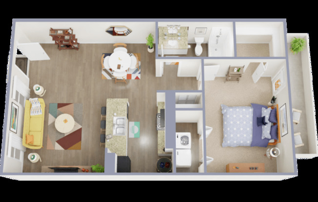 1 bed, 1 bath, 689 sqft, $950