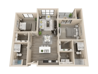 2 beds, 2 baths, 1,340 sqft, $2,152