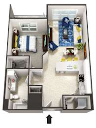 1 bed, 1 bath, 798 sqft, $1,680