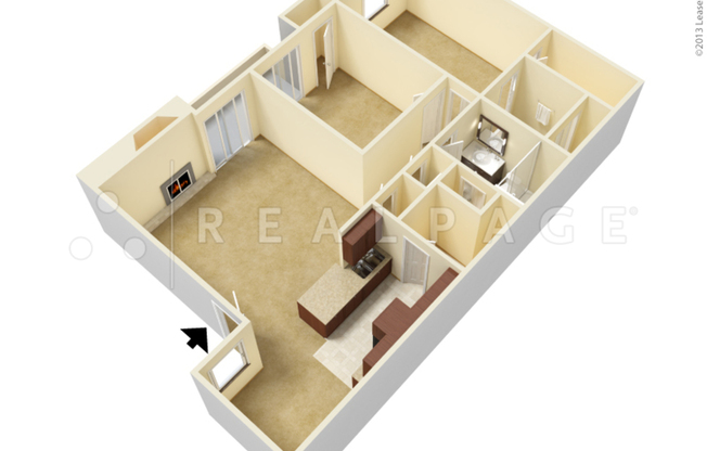 2 beds, 2 baths, 940 sqft, $962