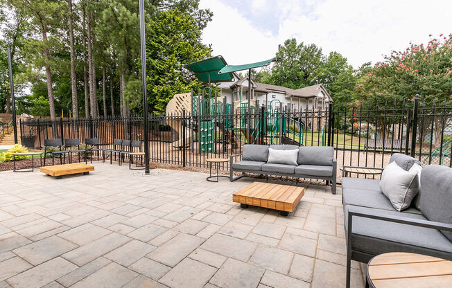 Outdoor patio at Elme Marietta Apartments, Georgia