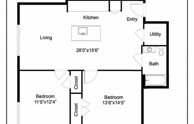 2 beds, 1 bath, 831 sqft, $3,155, Unit 425