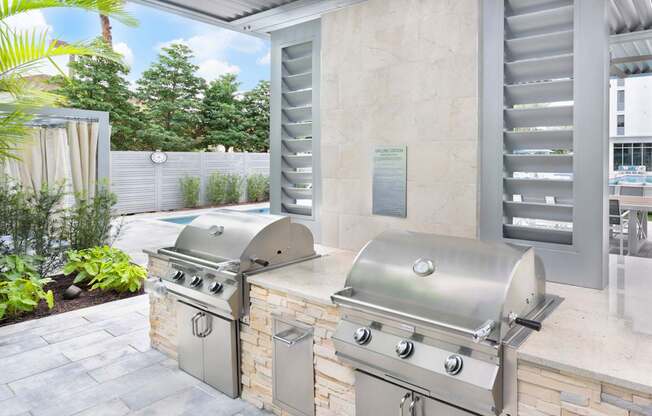 BBQ Grilling Station at The Marc Luxury Apartments in Palm Beach Gardens FL
