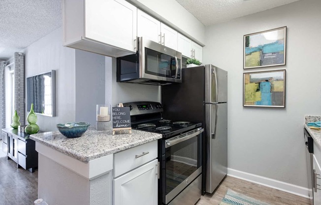 Tampa Pet Friendly Apartments at Arbour Ponds Aspen kitchen angle 2x2 950 sq ft