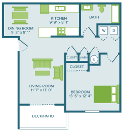 1 bed, 1 bath, 750 sqft, $1,085