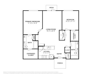 2 beds, 2 baths, 1,093 sqft, $1,757