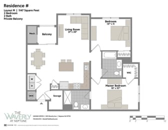 2 beds, 2 baths, 1,147 sqft, $3,010
