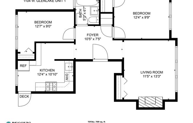 2 beds, 1 bath, 686 sqft, $2,400, Unit 1104-1st Floor
