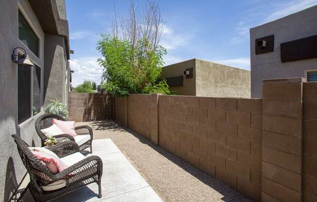 Private Patio at Sabino Vista Apartment Homes in Tucson Arizona