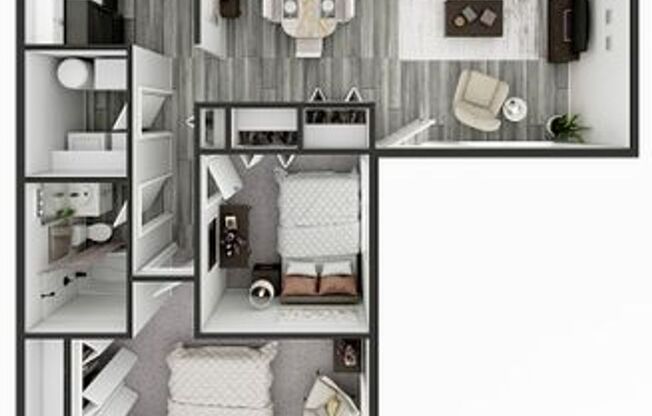 2 beds, 1 bath, 1,140 sqft, $999, Unit 545