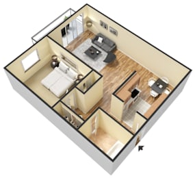 1 bed, 1 bath, 700 sqft, $1,170