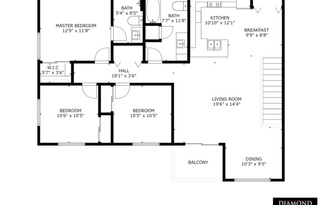 3 beds, 2 baths, $1,625, Unit 2764-02