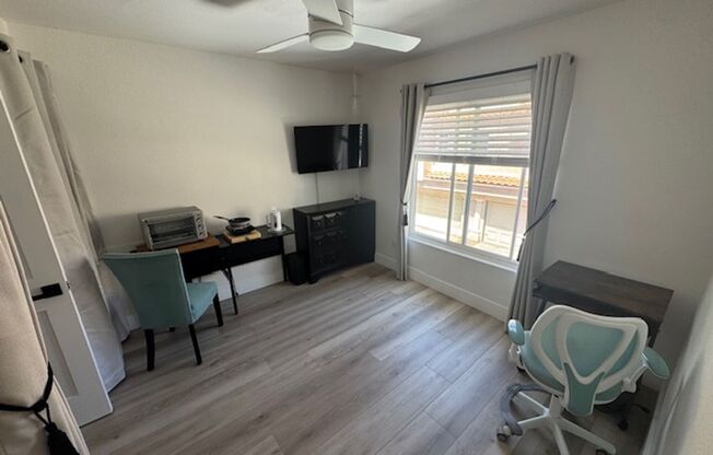 Furnished Bedroom rental with Bonus Kitchenette and office room