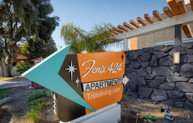 a sign in front of a building