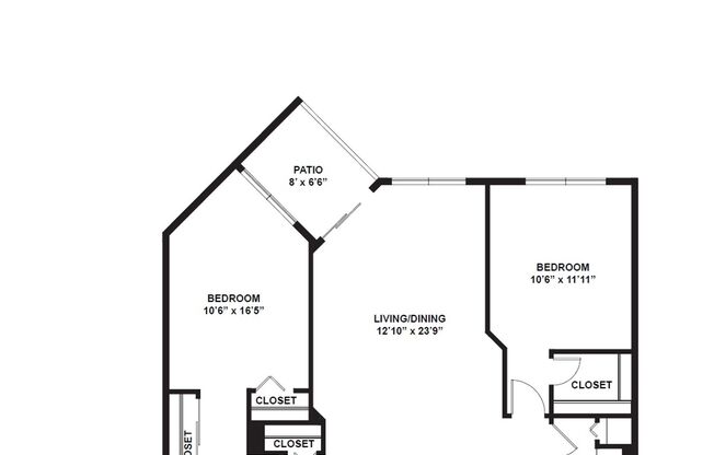 2 beds, 2 baths, 1,014 sqft, $1,625, Unit 306