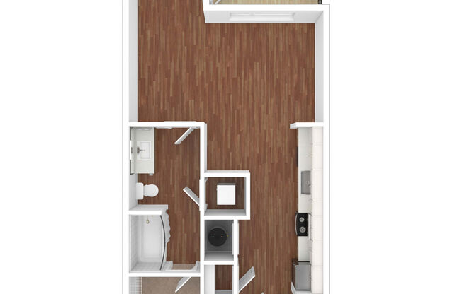 Studio, 1 bath, 530 sqft, $1,319