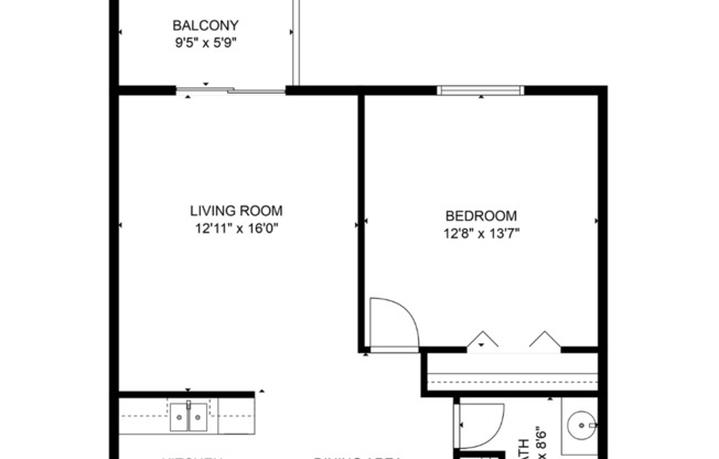 1 bed, 1 bath, 700 sqft, $760, Unit 1415-307