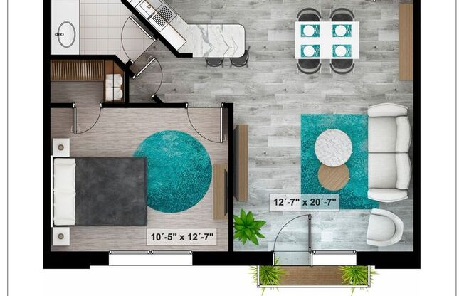 1 bed, 1 bath, 676 sqft, $1,075, Unit 2S-1219
