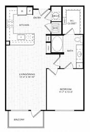 1 bed, 1 bath, 760 sqft, $1,650
