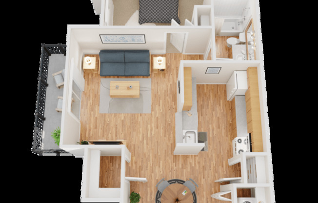 1 bed, 1 bath, 677 sqft, $1,227