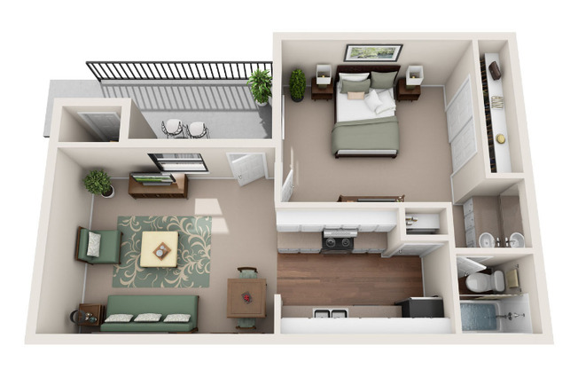 1 bed, 1 bath, 600 sqft, $1,049