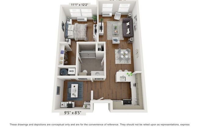 1 bed, 1 bath, 789 sqft, $2,520, Unit 2124