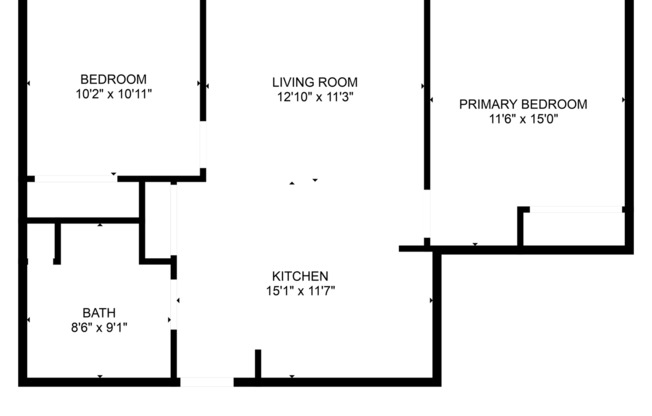 2 beds, 1 bath, 735 sqft, $1,260, Unit 104