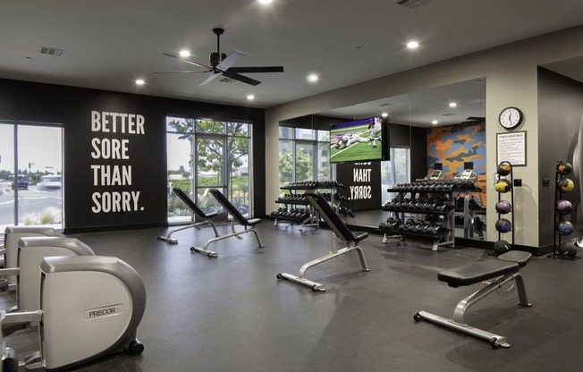 Fitness Center With Modern Equipment at Palomar Station, San Marcos, CA, 92069