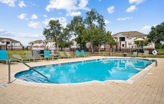 the swimming pool at our apartments
