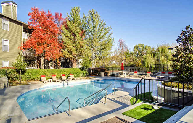 the swimming pool at our apartments