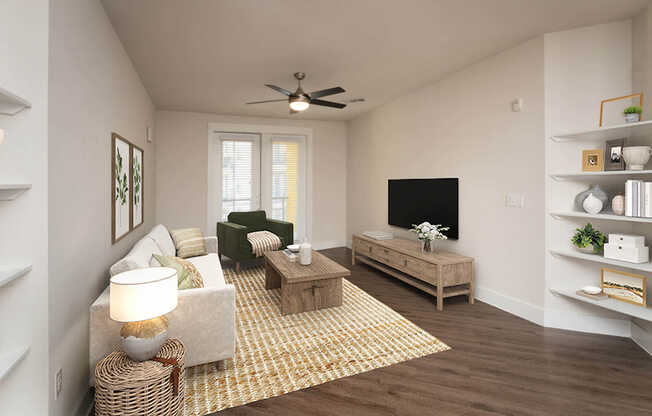 Living Room with Hard Surface Flooring