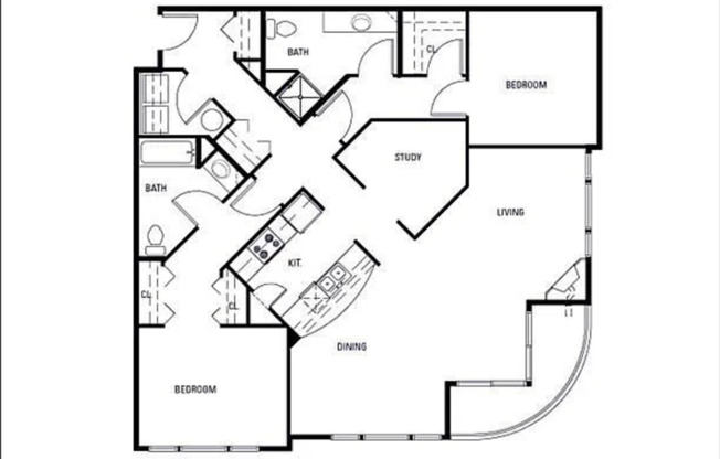 2 beds, 2 baths, $3,695, Unit Unit 405