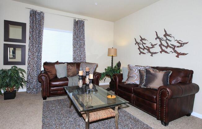 Greystone Apartments offers spacious living rooms
