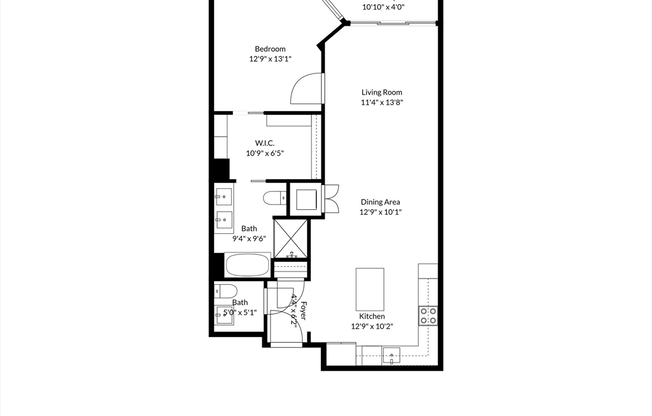 1 bed, 1.5 baths, 926 sqft, $3,975, Unit 309