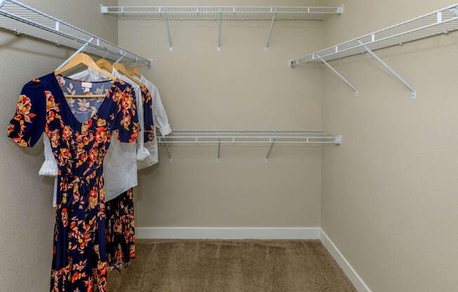Closet space at Level 25 at Sunset by Picerne, Las Vegas, Nevada