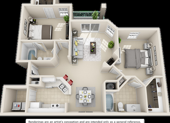 2 beds, 2 baths, 1,163 sqft, $1,885