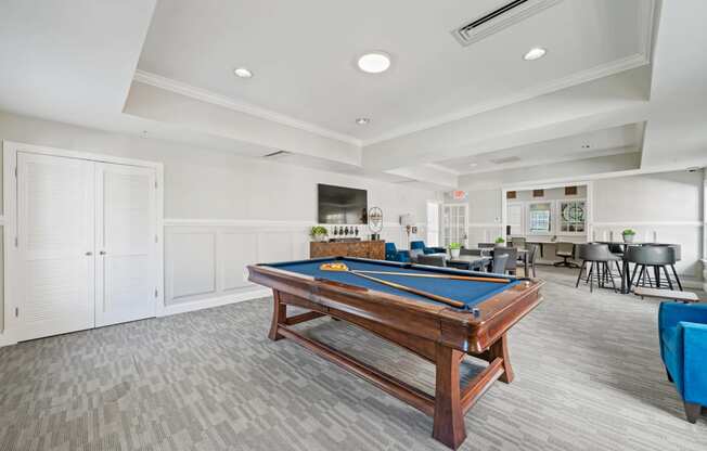 Billiards Table at Sterling Manor, Williamsburg, Virginia