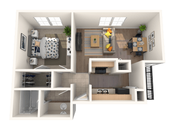 1 bed, 1 bath, 691 sqft, $1,032