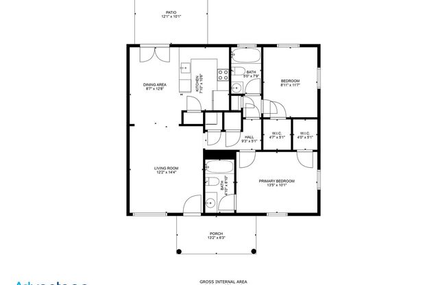 1 bed, 1 bath, 696 sqft, $1,375, Unit 01