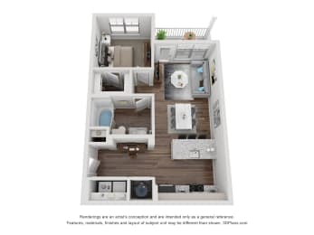 1 bed, 1 bath, 678 sqft, $1,292