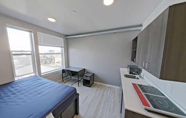 Studio, 1 bath, 261 sqft, $950, Unit 502