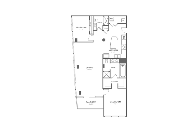 2 beds, 2 baths, 1,526 sqft, $4,253