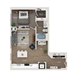 1 bed, 1 bath, 720 sqft, $1,990