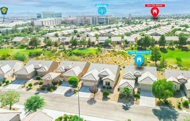 GOLF COURSE VIEWS & SOLAR PANELS! 55+ COMMUNITY AT SUN CITY ALIANTE - SINGLE-STORY 2-BEDROOM + CASITA!