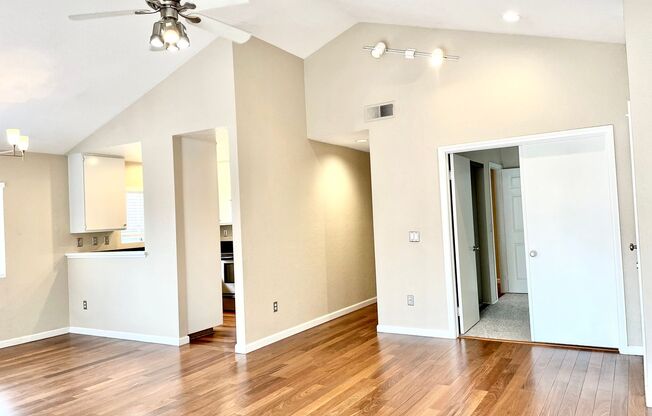 FOR RENT - Inviting Upper Unit 3 BR Condo With Hardwood Floors, Fireplace, Community Pool
